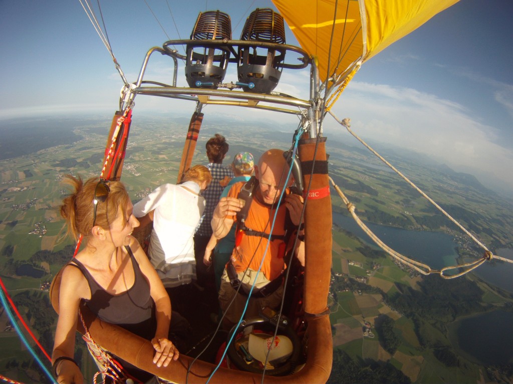 in the air
